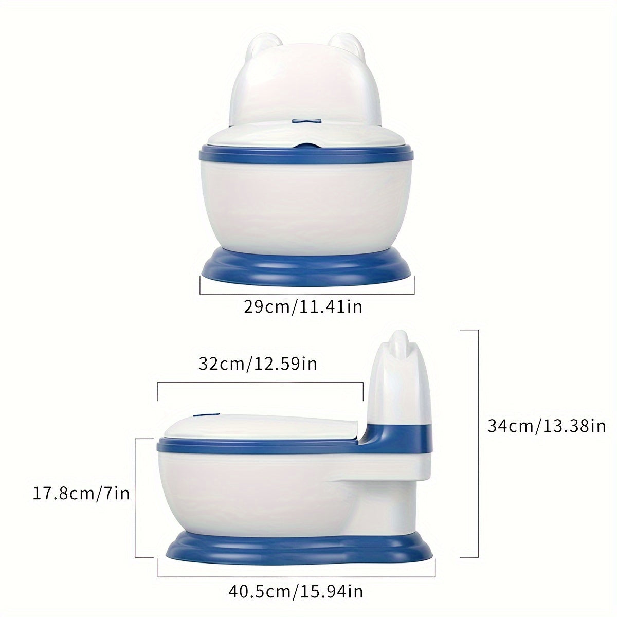 Kids Potty Chair for Children Ages 3-6 Durable Plastic Training Toilet Seat with Lid