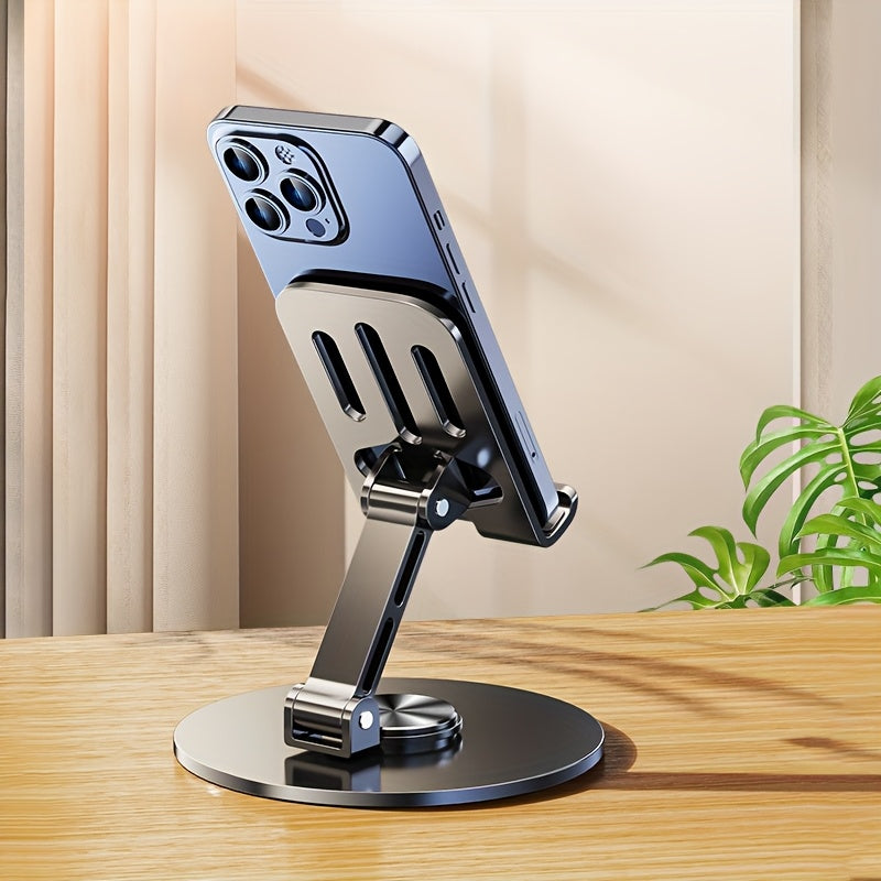 360° Rotating Iron Phone Stand for Live Streaming Video Recording Photography Tablets Smartphones