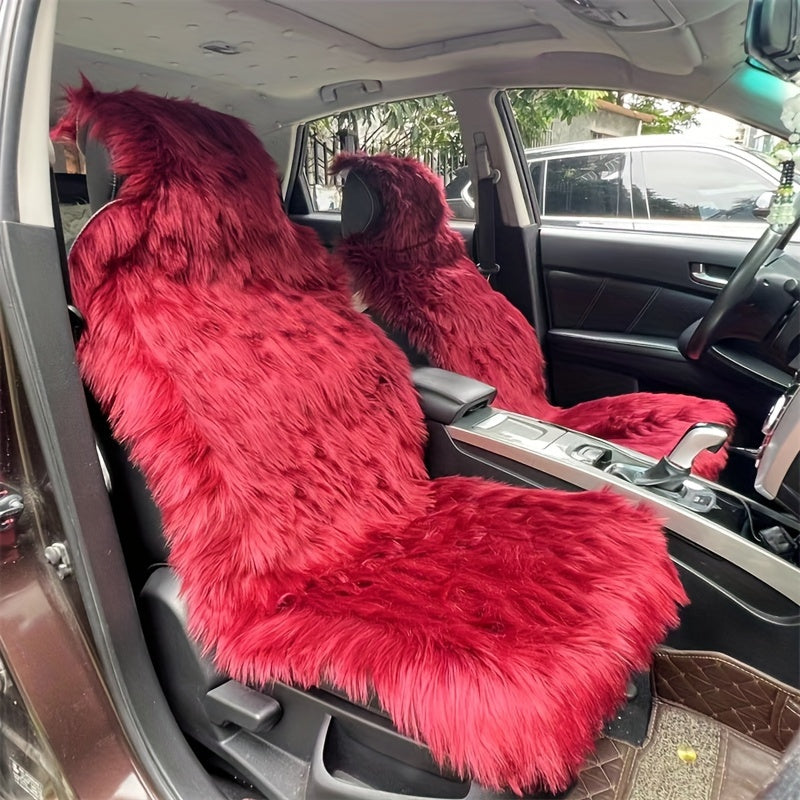 Thickened Plush Car Seat Cushion for Winter Warmth and Comfort