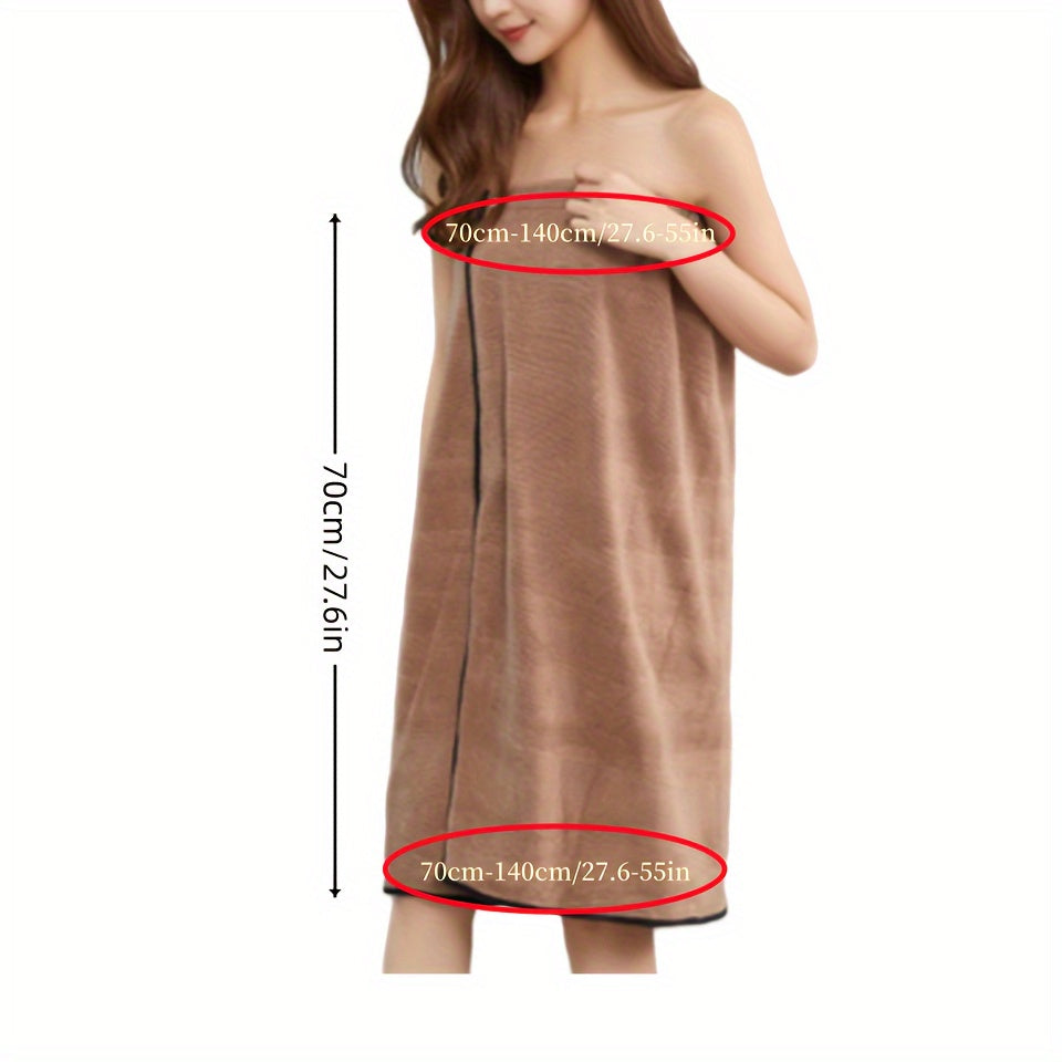 Men and Women Microfiber Coral Velvet Bathrobes Set Super Absorbent Quick-Drying