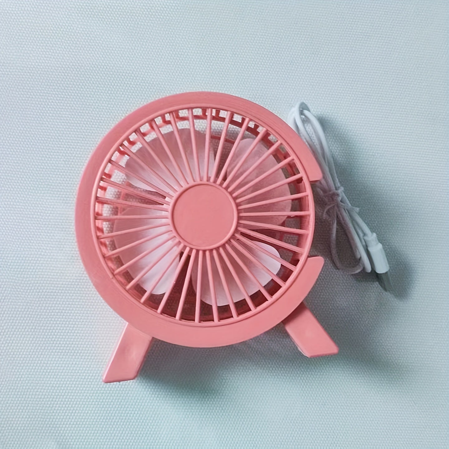 Pink Green White USB Desk Fan for Home Office Quiet Compact USB Powered