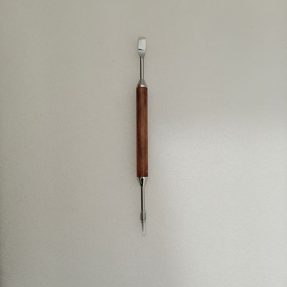 Yuqori sifatli zanglamas po'latdan yasalgan latte san'ati qalamchasi, mustahkam yog'och tutqichi bilan - qahva va sut ko'pig'ida chiroyli dizaynlar yaratish uchun ideal, muhim oshxona va ovqatlanish asbobi, 15.49 sm uzunlik