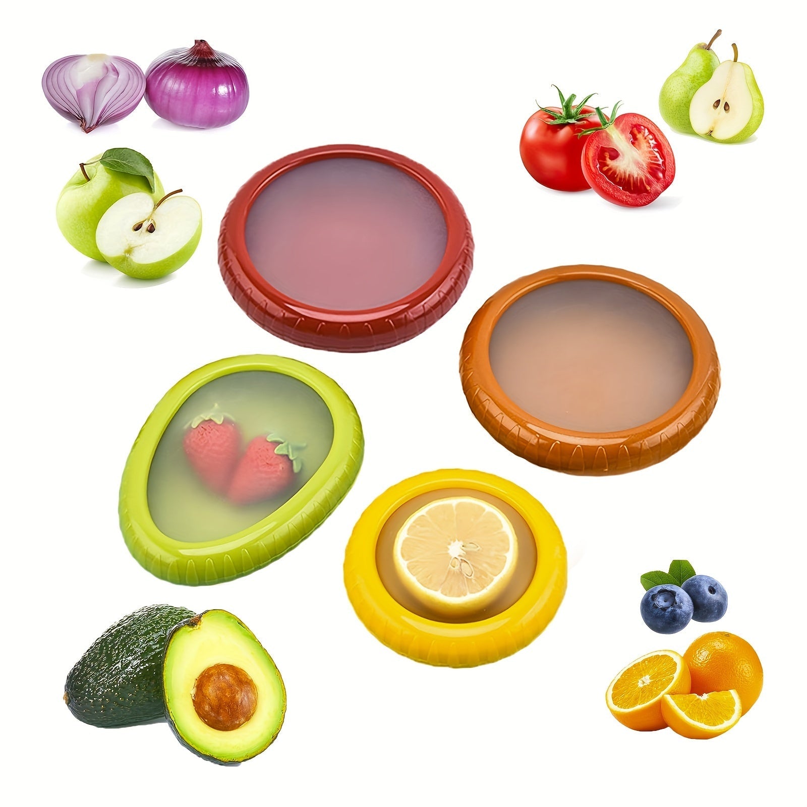Reusable Fruit and Vegetable Holder for Avocado, Tomato, Onion Storage