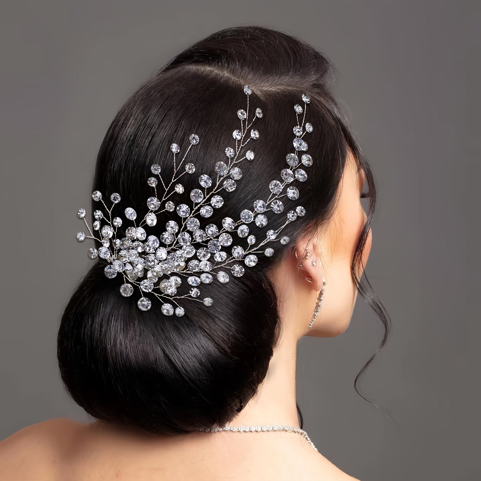 Elegant Rhinestone Bridal Hairpin Comb Light Luxury Wedding Hair Accessory