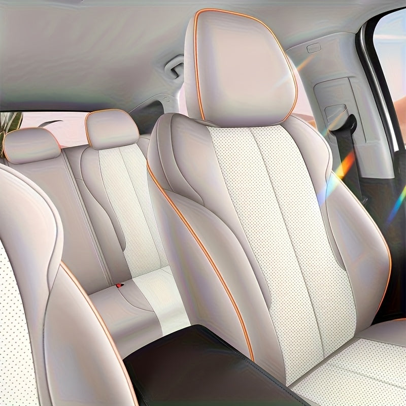 Luxury Leather Seat Covers for Cars, Trucks, SUVs Breathable and Durable