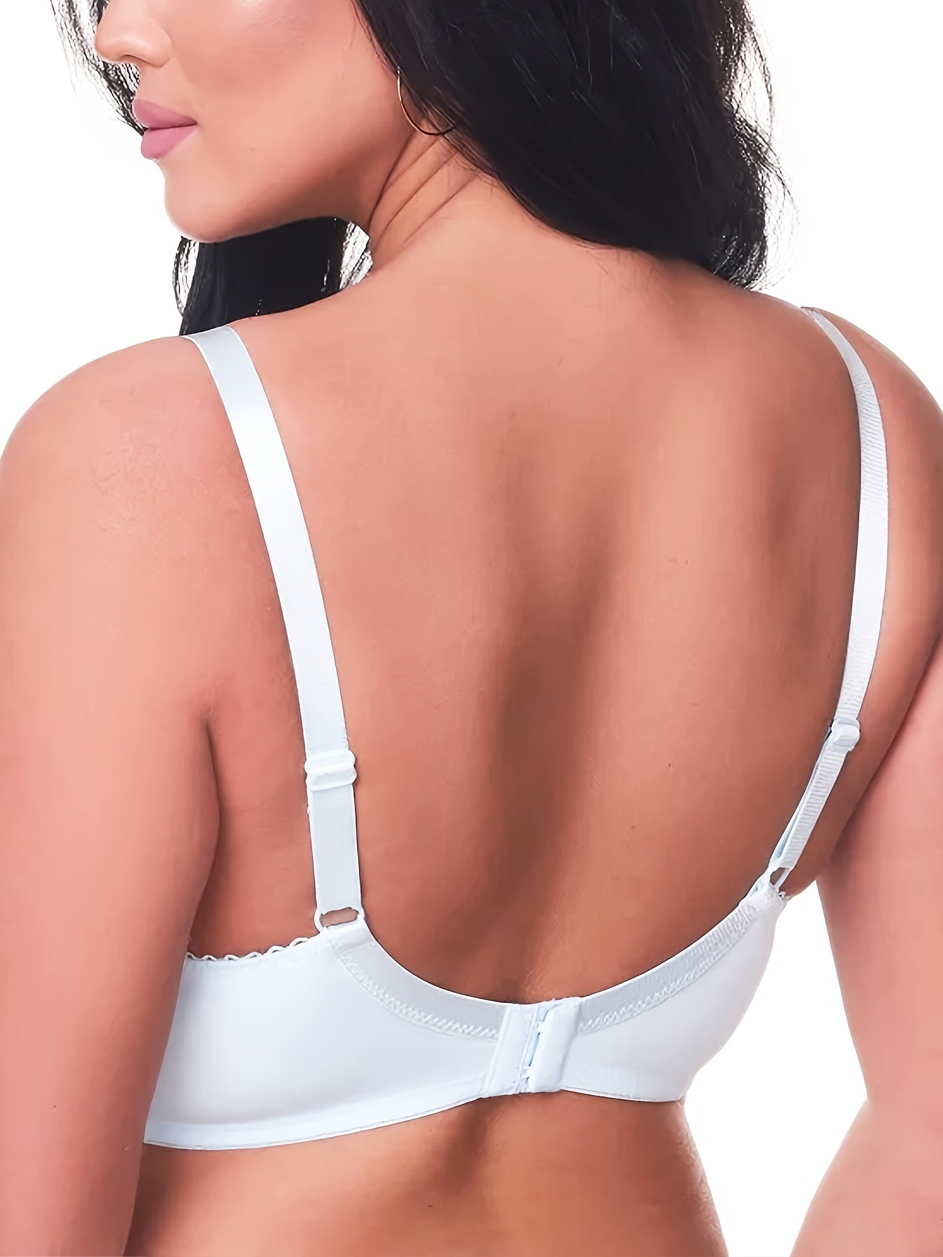 Элегантный бюстгальтер из темно-синего цветочного кружева для женщин с бантиком, без подкладки, с косточками, из комфортной нейлоновой смеси, размеры 36E-44D, нижнее белье для особых случаев.