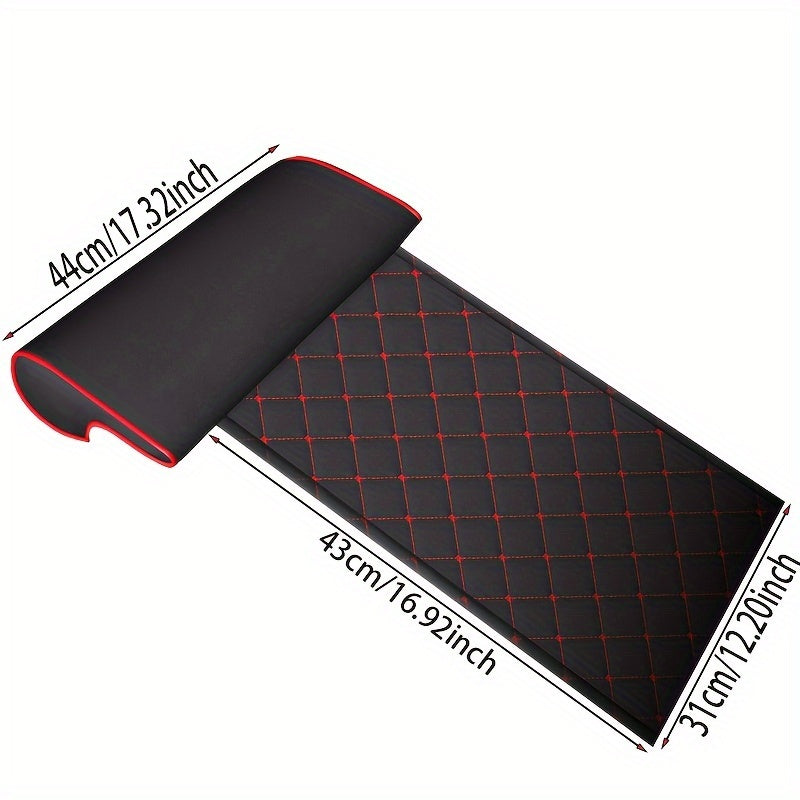 Cojín de apoyo para muslos de asiento de coche con relleno de esponja y cuero PU para oficina o coche