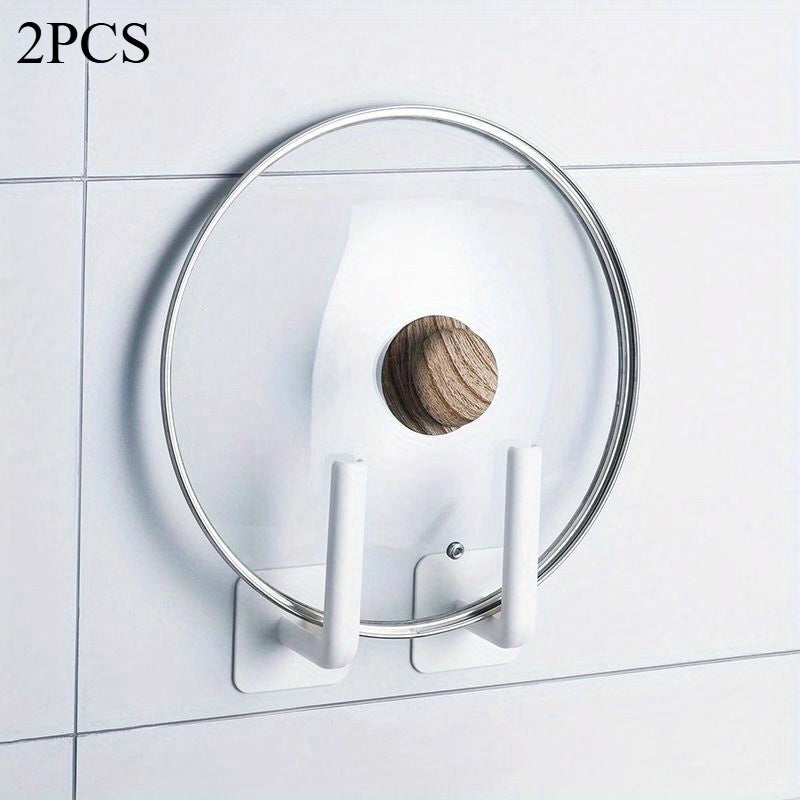 Multipurpose Kitchen Storage Shelf Wall-Mounted Pot Lid Holder for Cutting Boards and Tissues