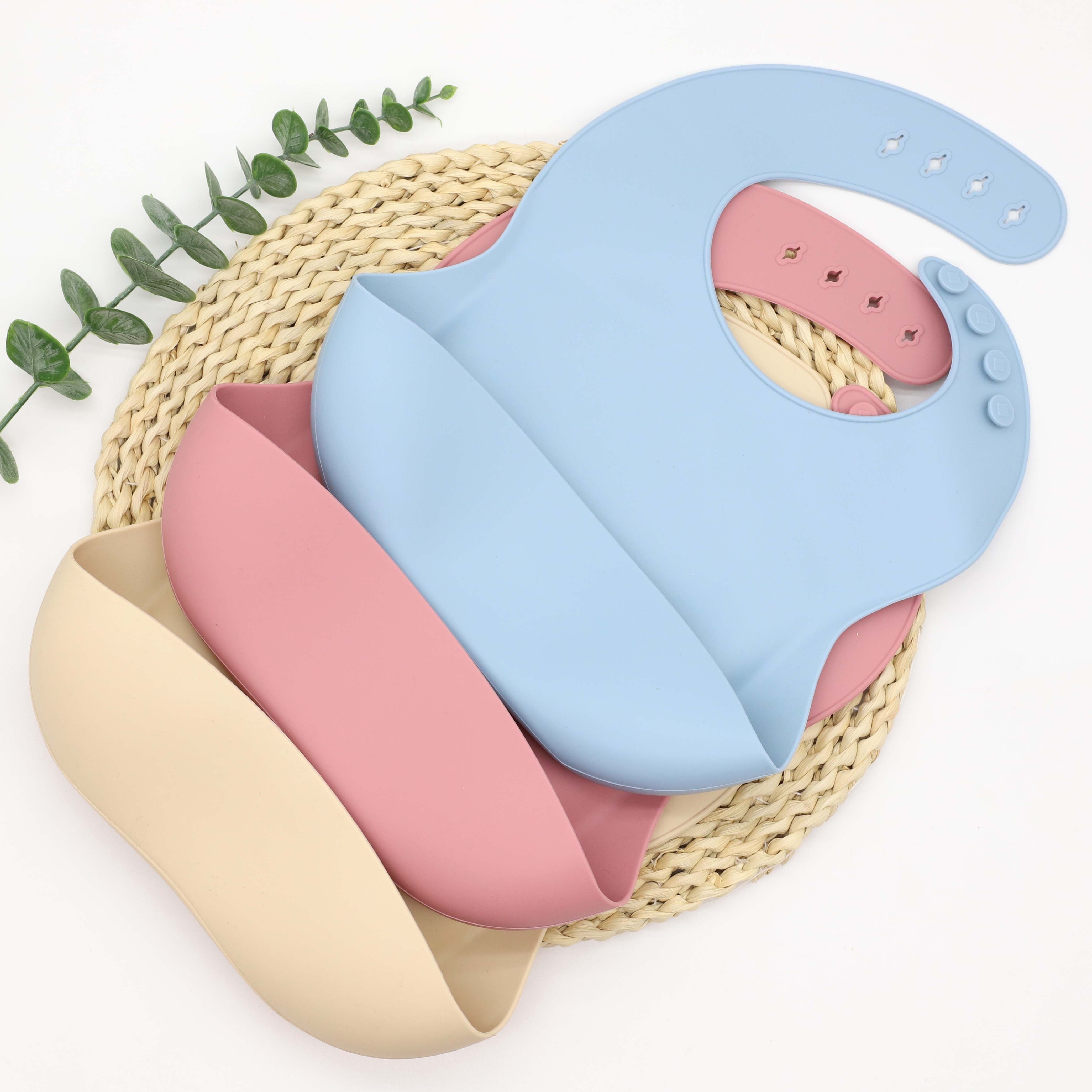 Набор для кормления малыша, 6 предметов: силиконовая слюнявчик, тарелка, миска, чашка, без BPA, мягкая пищевого класса, пасхальный подарок