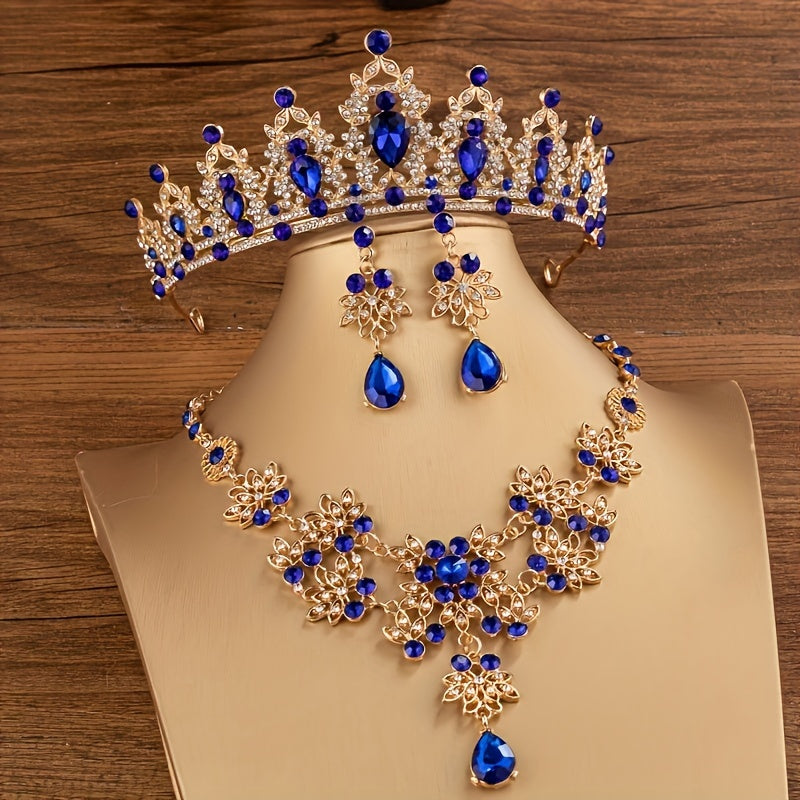 Vintage kumush tiara rhinestones bilan to'y, nikoh, kecha va festival uchun bosh kiyim
