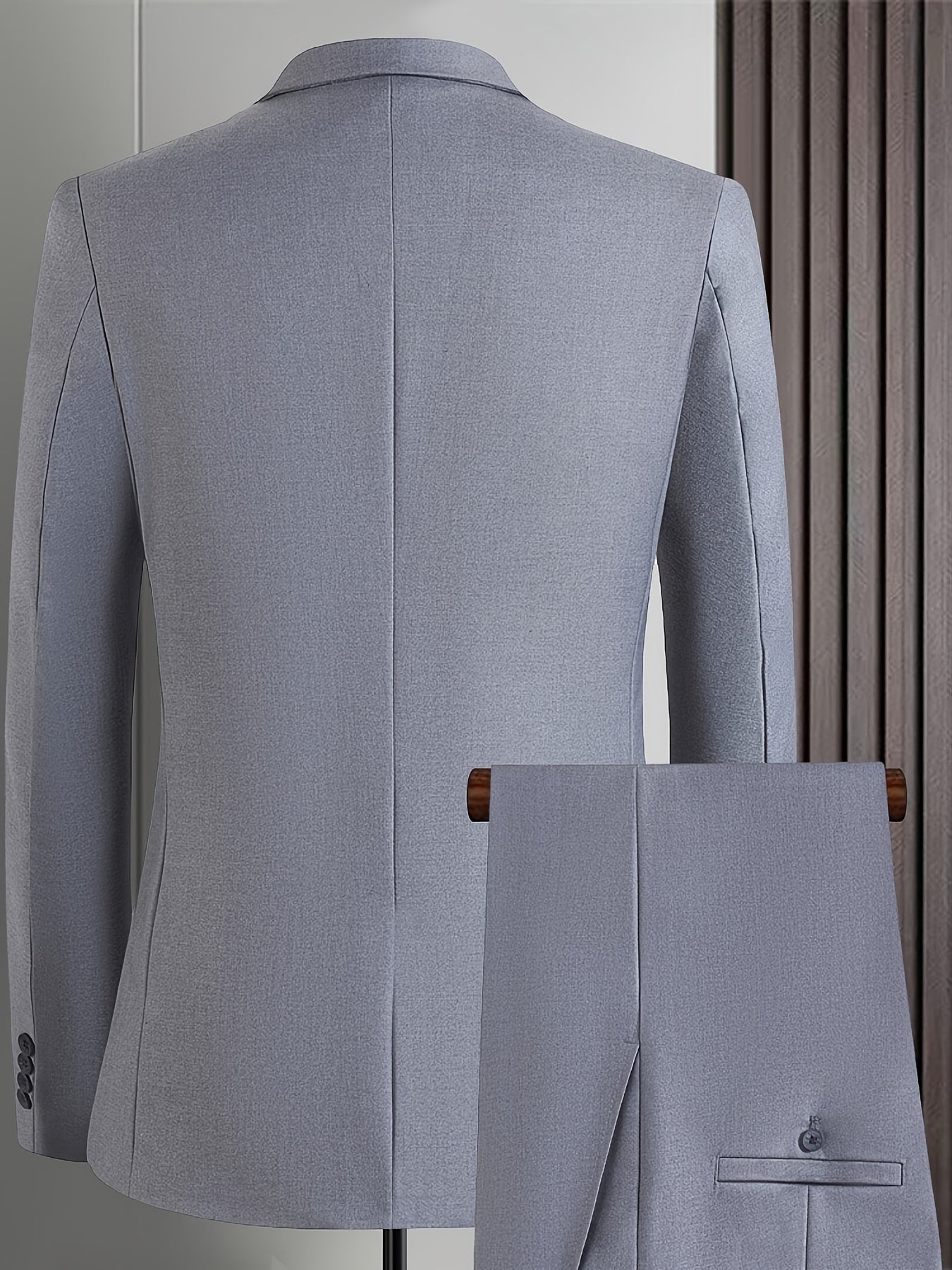 Мужской костюм из полиэстера и вискозы однотонного цвета, с длинными рукавами, узкий крой, деловой повседневный стиль, для всех сезонов