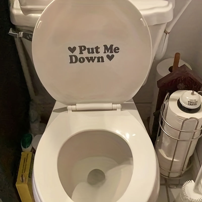 Toilet Decal Sticker for Bathroom Bathroom Decoration Remind Sticker