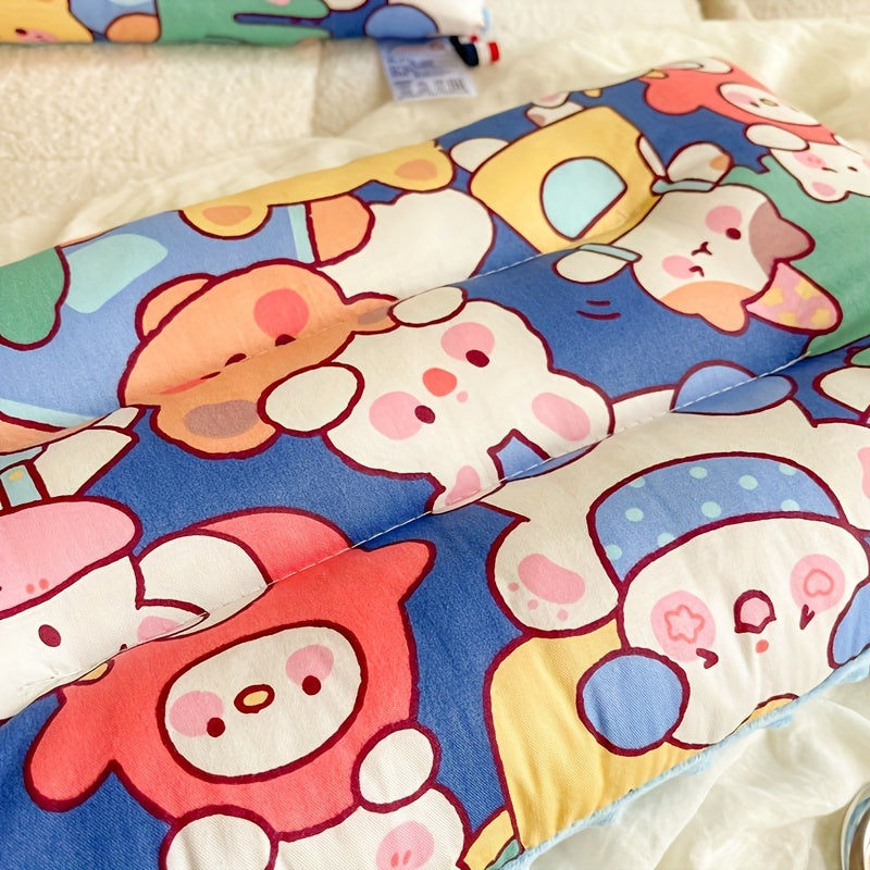 Almohada de poliéster lavable para niños con estampado de animales de dibujos animados para comodidad en todas las estaciones