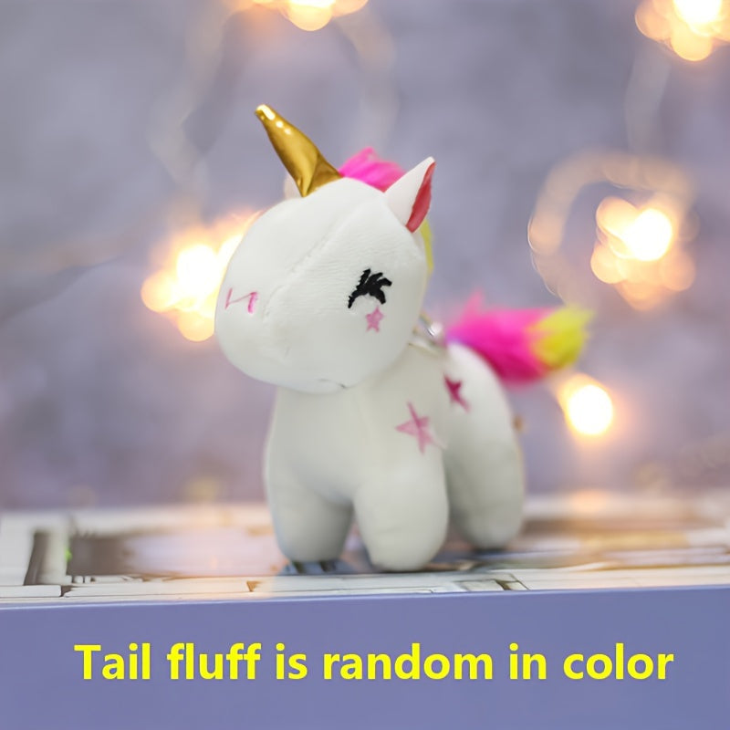 Unicorn Plush Toy for Small Pets Cotton Soft Colorful Star Accents