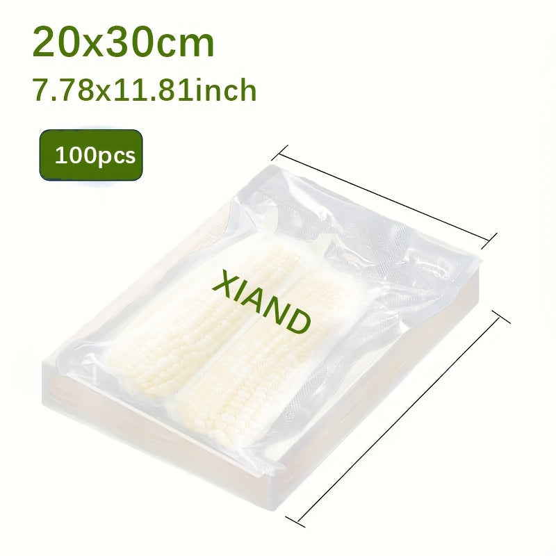 100-Pack Vacuum Sealer Bags Single-Surface Mesh Compatible with All Vacuum Packaging Machines