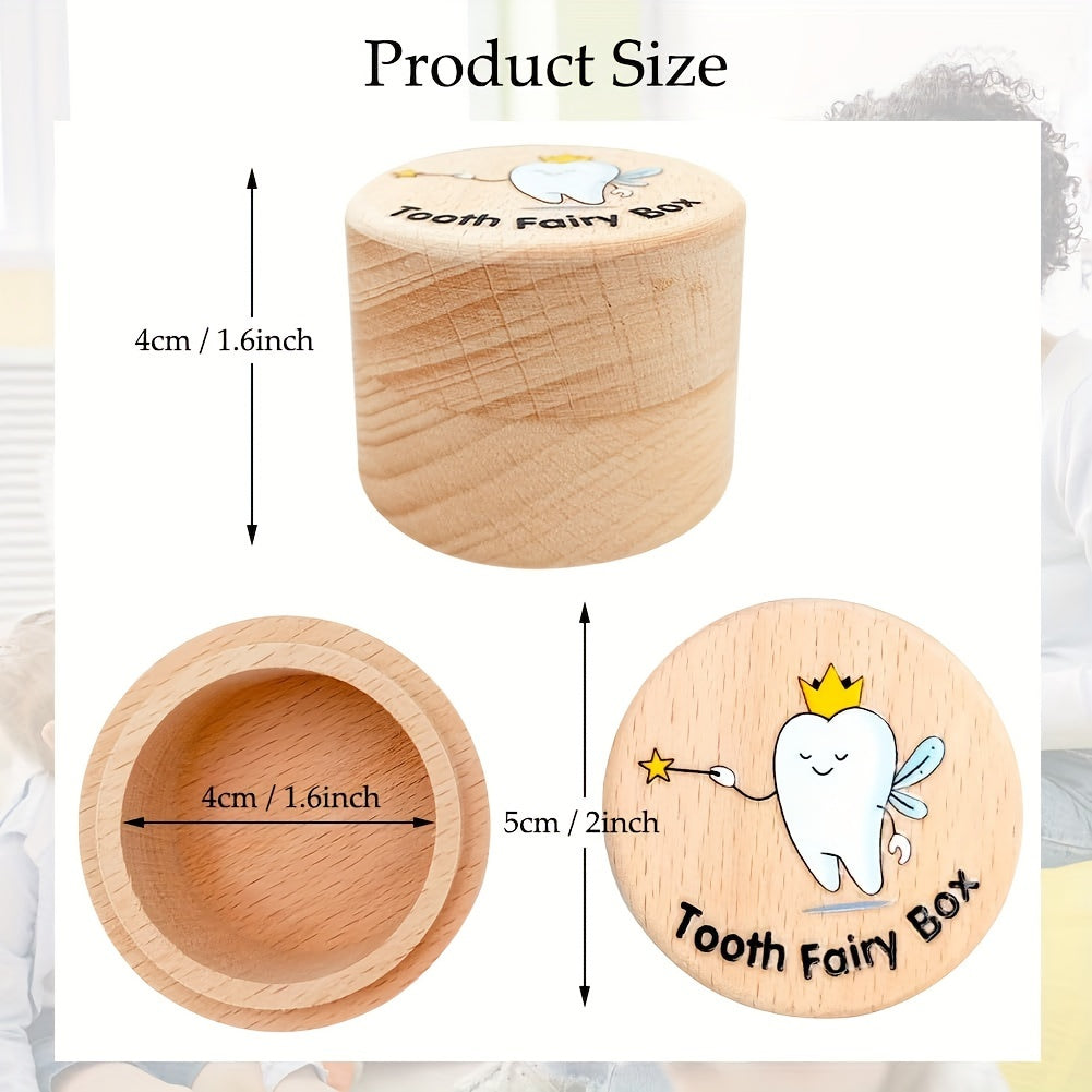 Wooden Keepsake Box for Children's Teeth Storage Gift for Christmas Halloween Thanksgiving New Year Valentine