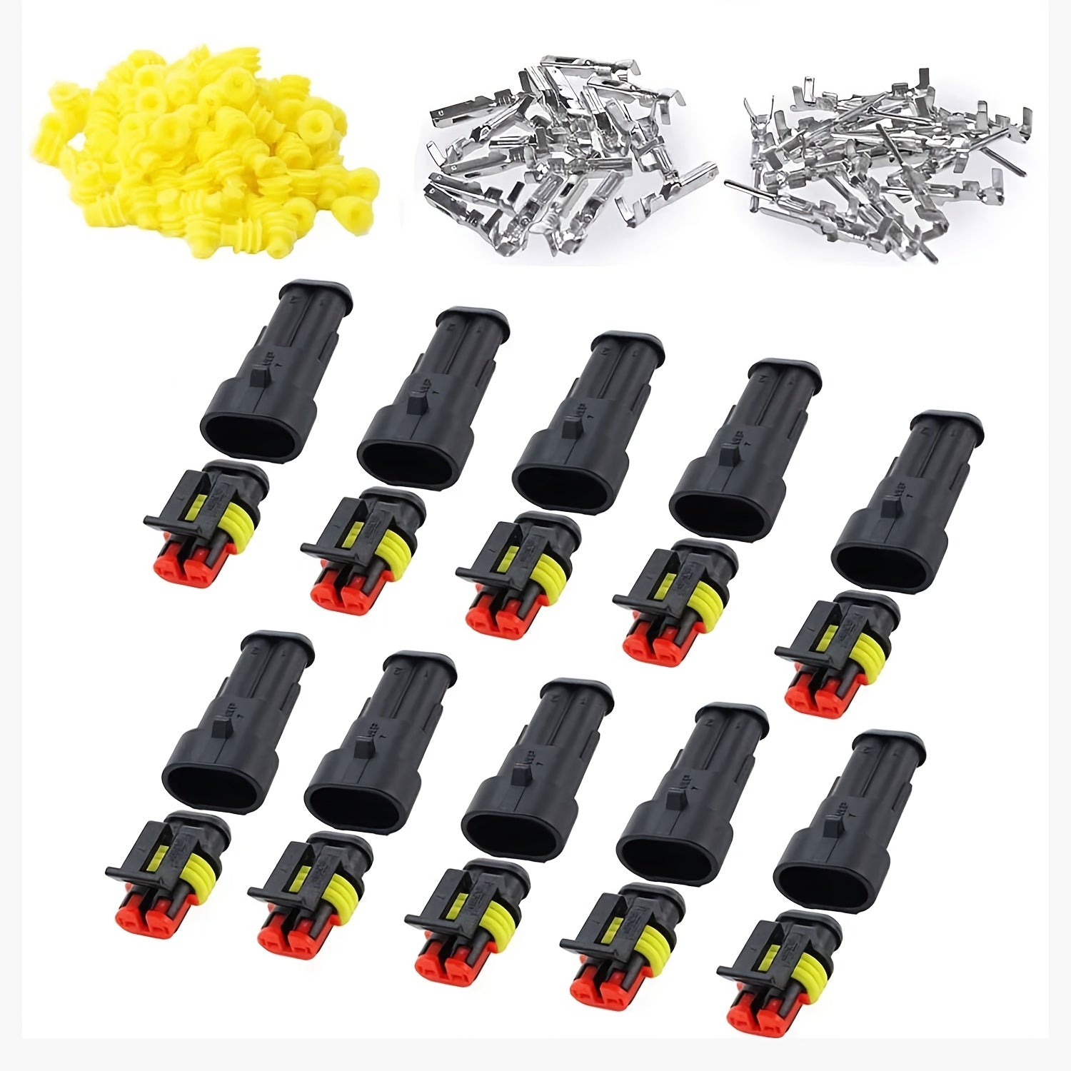 Male Female Electrical Connector Kit 2/10/12/20/40/272/370/640P Waterproof Wire for Car Boat Motorcycle