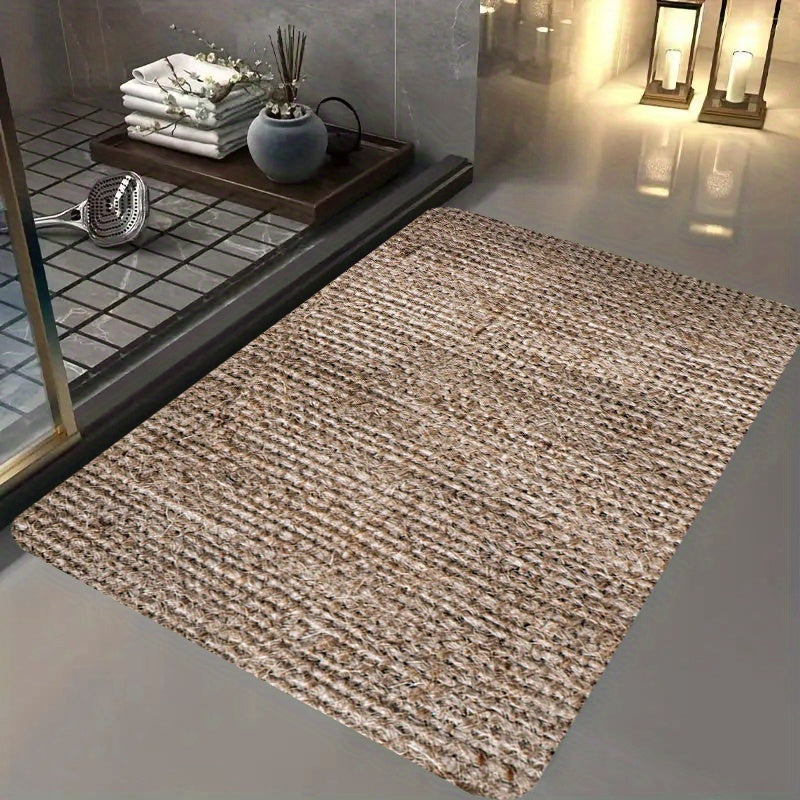 Durable Non-Slip Polyester Door Mat Entryway Rug 1.1cm Thick Wear-Resistant