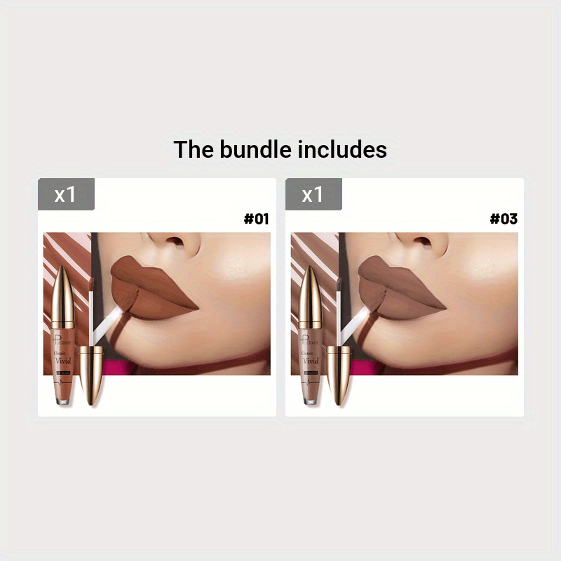 Women's Matte Lip Gloss Long-Lasting Smudge-Proof Liquid Lipstick 8 Colors