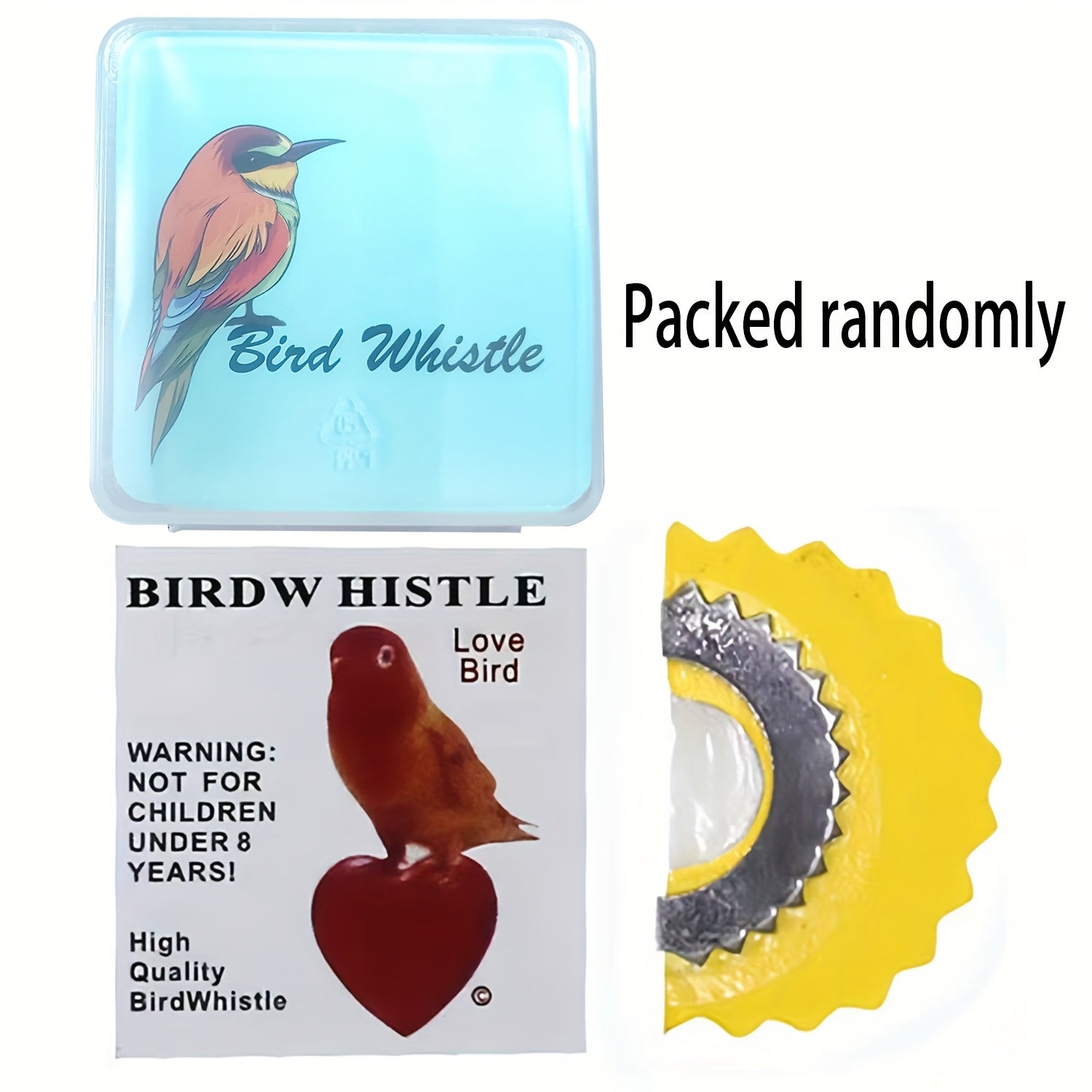 Plastic Bird Call Whistle Realistic Sound Attracts Birds for Parrot Toys Pet Supplies