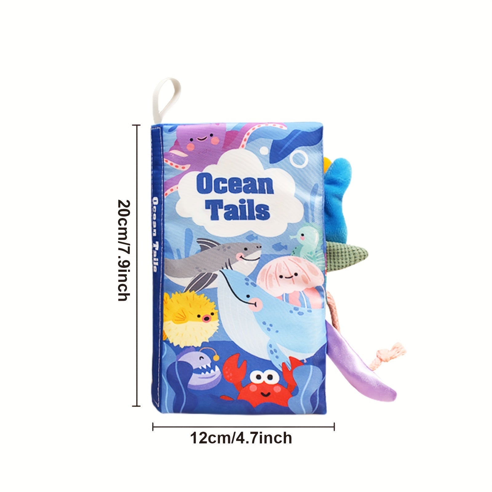 3D Tail Cloth Book with Sound Paper for Early Childhood Education Baby Learning Toy