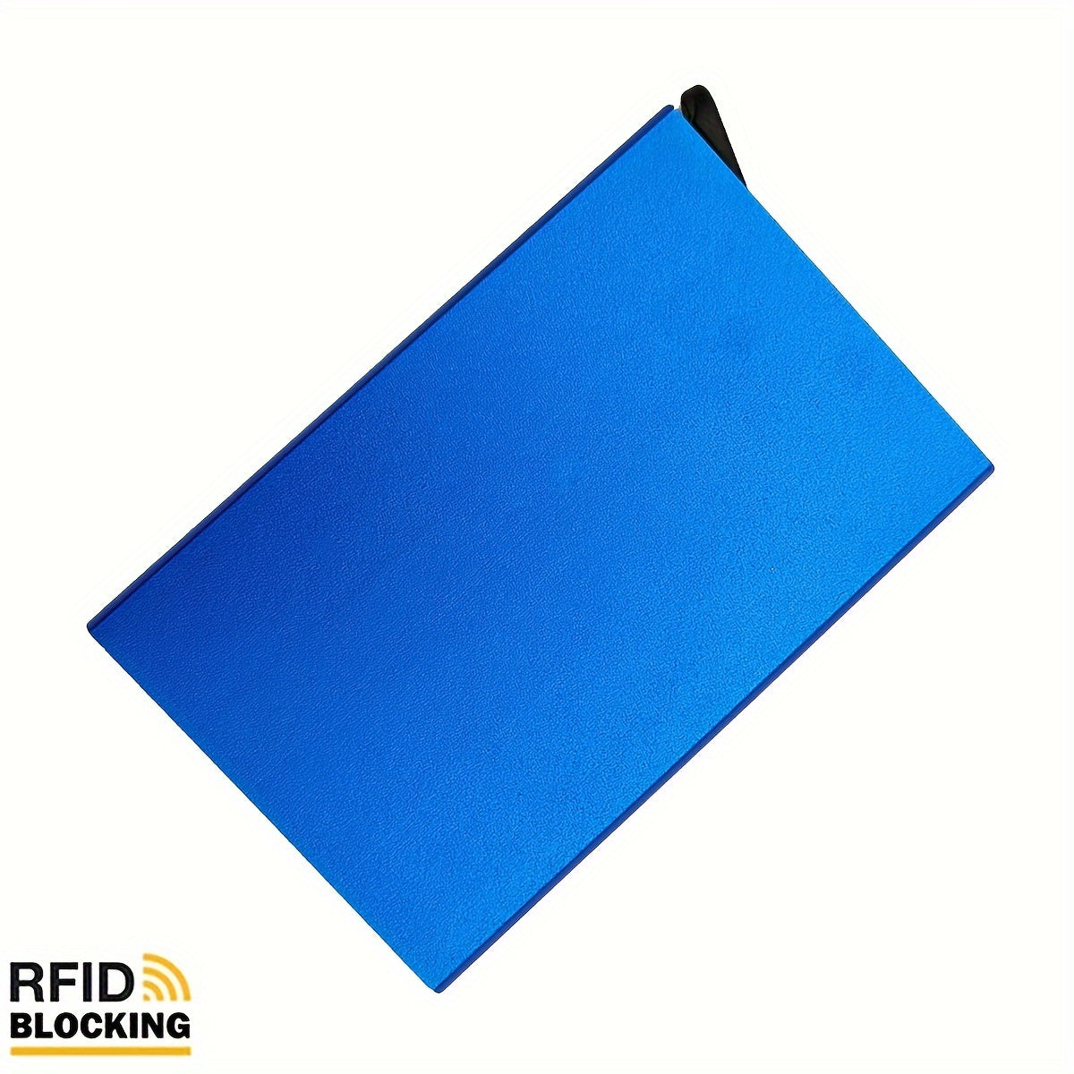 Мужской алюминиевый держатель для RFID-карт с автоматической выдвижной и съемной конструкцией, черный