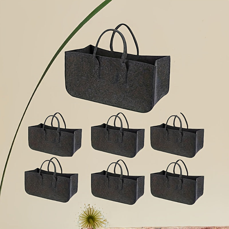 Durable Non-Woven Firewood Tote Bag Square Shape for Shopping Storage