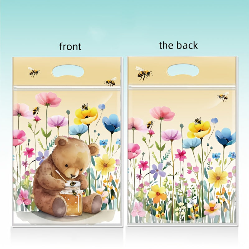 50-та ўз-ўзини yopadigan kartonli quyoncha sovgʻa sumkalar, partiyaga sovgʻa uchun 25.4x15.24x3.56 sm