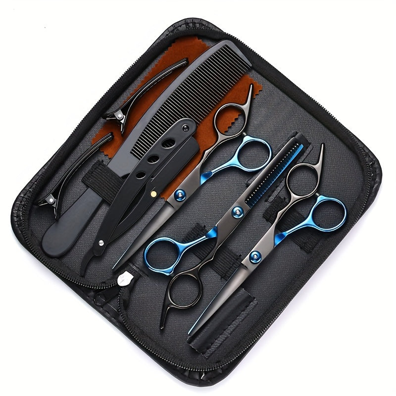 Professional Hair Cutting Scissors Kit for Home Salon and Beauty Parlor Use 6 Inch Unisex