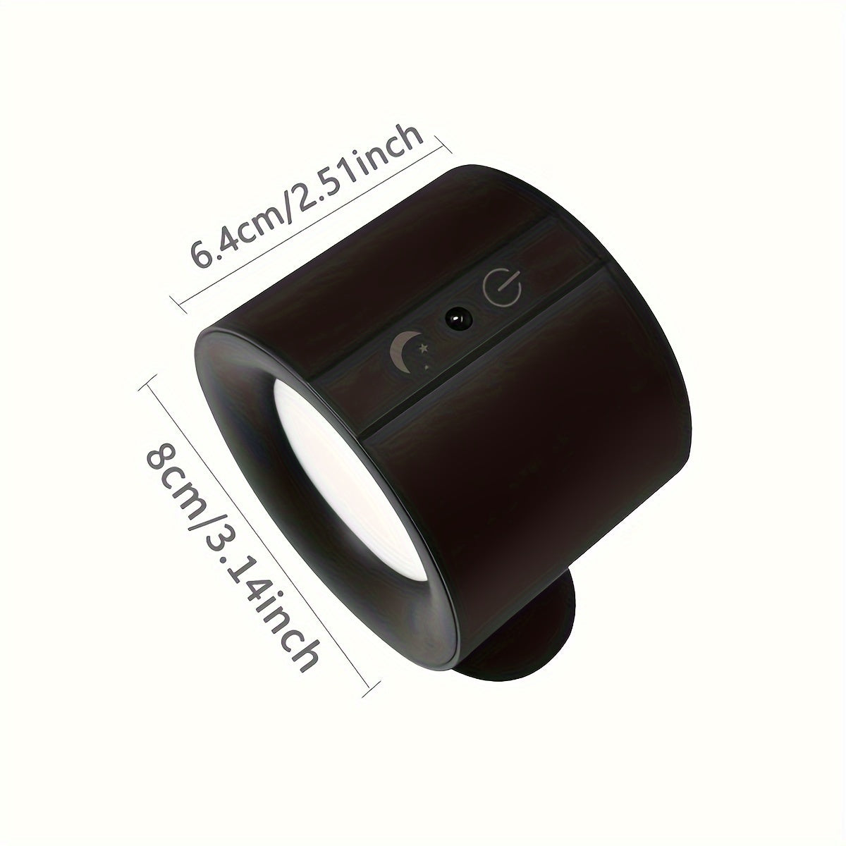 2-Pack Dimmable LED Wall Sconces with Touch Control Magnetic Ball 360° Rotation USB Rechargeable