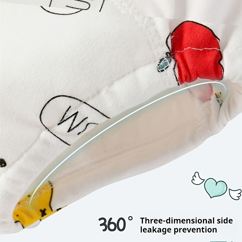 Set of 2 Reusable Training Pants for Kids Toddlers Flexible Diaper Substitutes with Adorable Designs