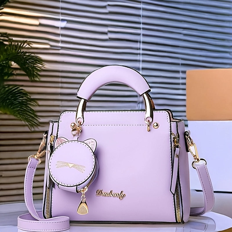 Women's Shoulder Bag with Removable Strap Lightweight Zipper Messenger Bag