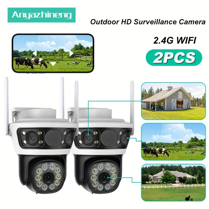 1296P HD Outdoor Security Camera Night Vision Pan Tilt Smartphone Control Not Waterproof