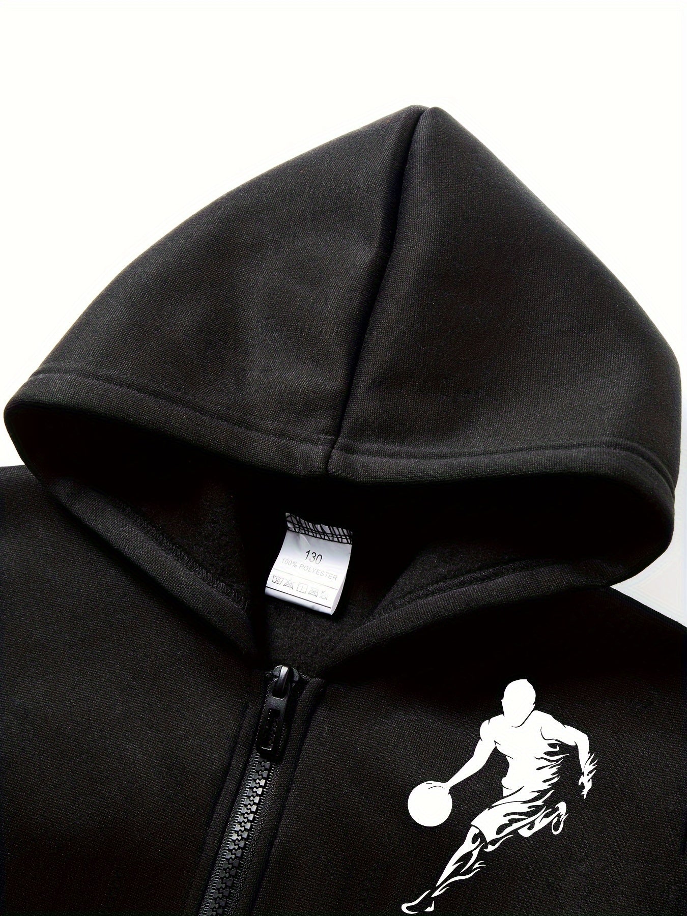 2-qismli to'plam, basketbolchi printli xuddi va sport shimlari o'g'il va qizlar uchun. Geometrik naqshli to'plam, trikotaj polyester. Oddiy kesim, kuz/qish kundalik kiyim uchun biroz cho'ziluvchan.