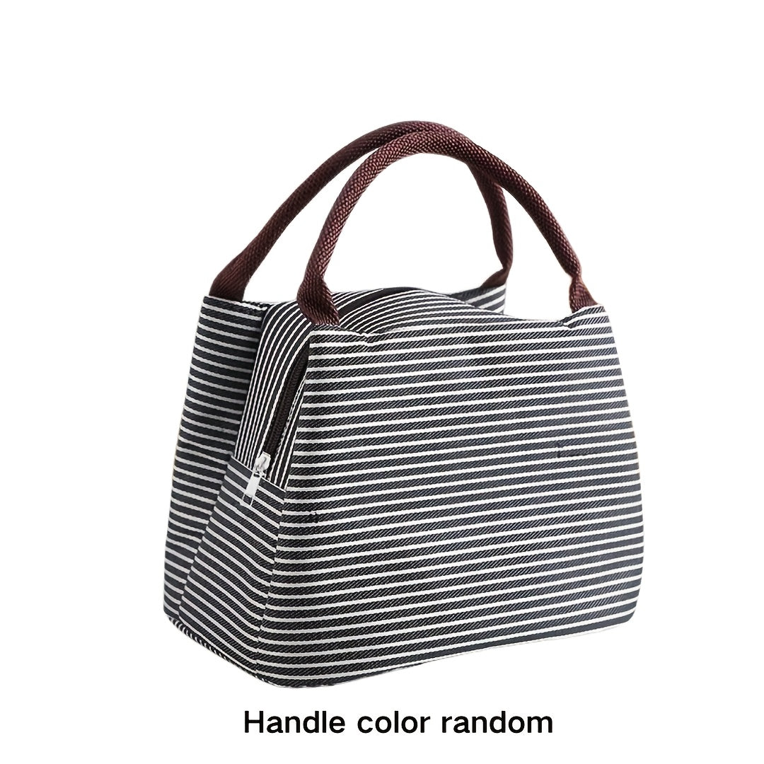 Insulated Lunch Box Bag with Aluminum Foil Lining Reusable Bento for Outdoor Picnics