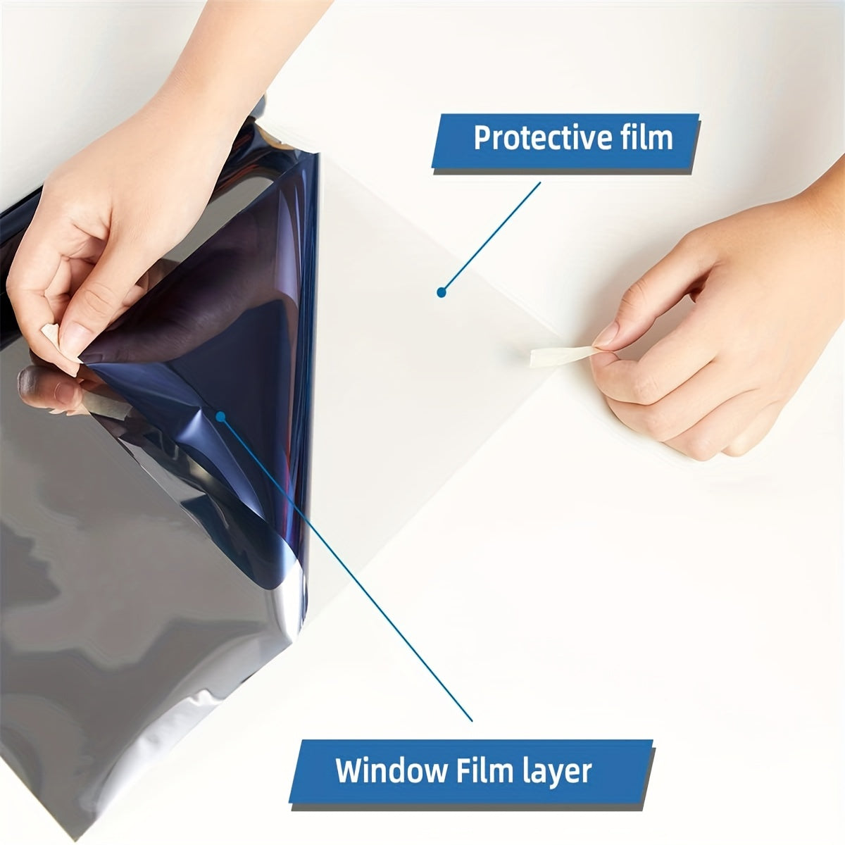 Black Solar Film One Roll Static Glass Window Insulation Film for Home Office
