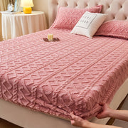 Полосатая тюль кровати из плотного полиэстера жаккард, моющаяся, для кроватей до 29 см