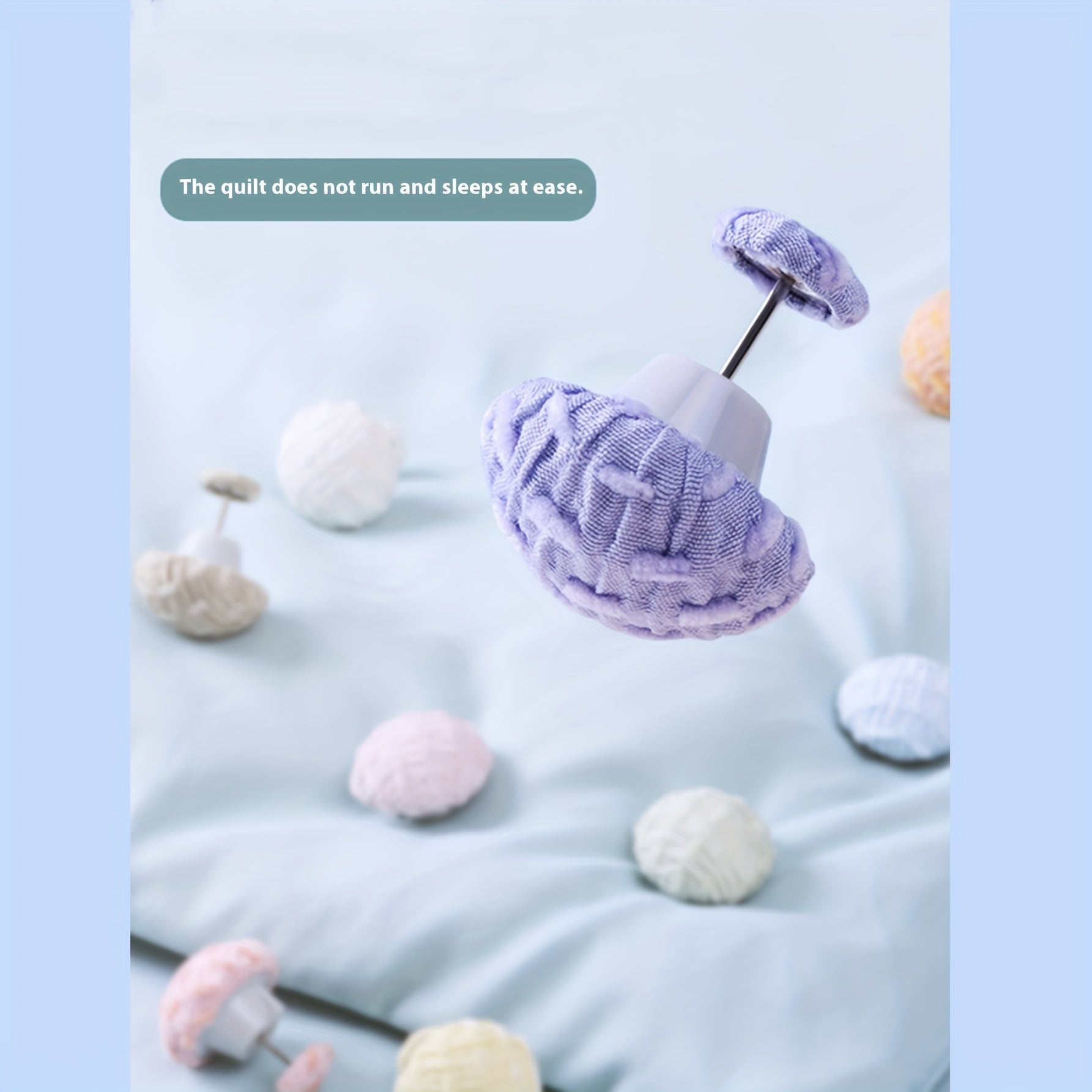 Non-Slip Safety Clips for Securing Quilts, Sheets, Towels, and Cushions