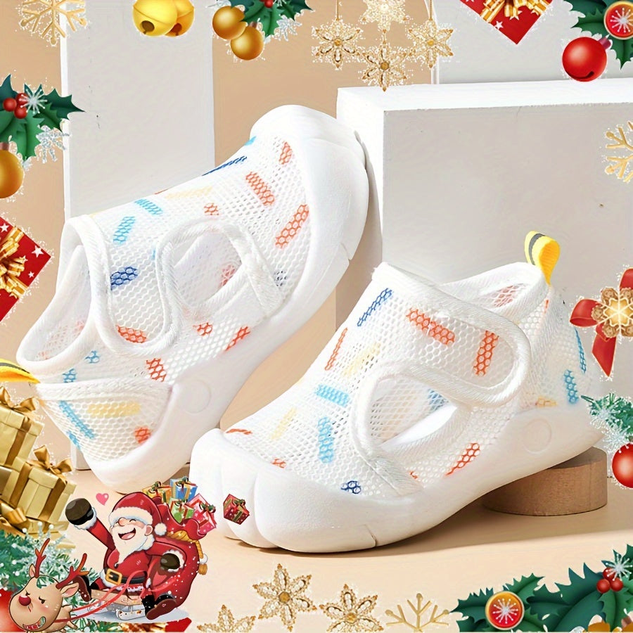 Sandalias de malla para bebés y niños pequeños, zapatos antideslizantes de verano con cierre de gancho y bucle