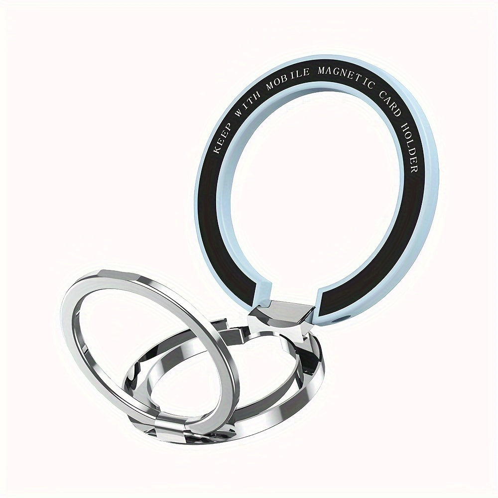 Metal Zinc Alloy Magnetic Phone Ring Holder 360° Rotating Folding Ultra-Thin Car Desktop Compatible