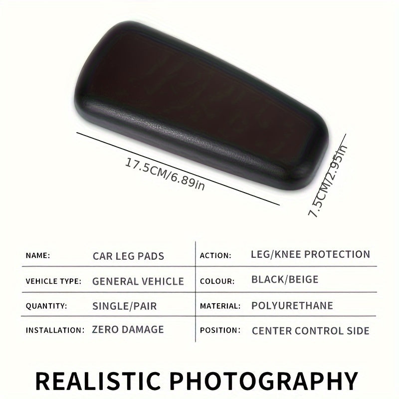 Car Armrest Pad for Driver's Side Central Console Knee Support TPU