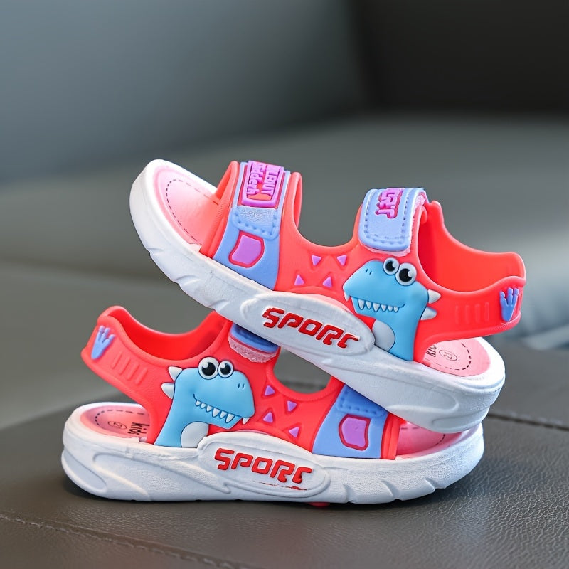 Children's PVC Sandals Boys Girls Adjustable Closure Breathable Lightweight Casual Summer