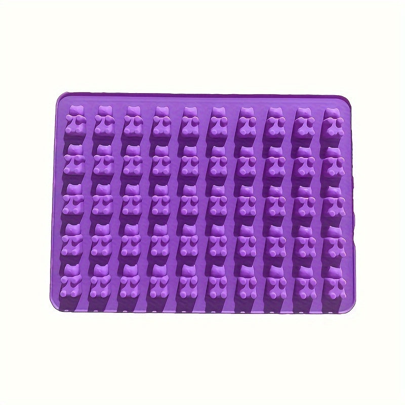 50-Cavity Silicone Gummy Bear Molds for Candies Chocolates Jelly and Dog Treats Flexible Heat-Resistant