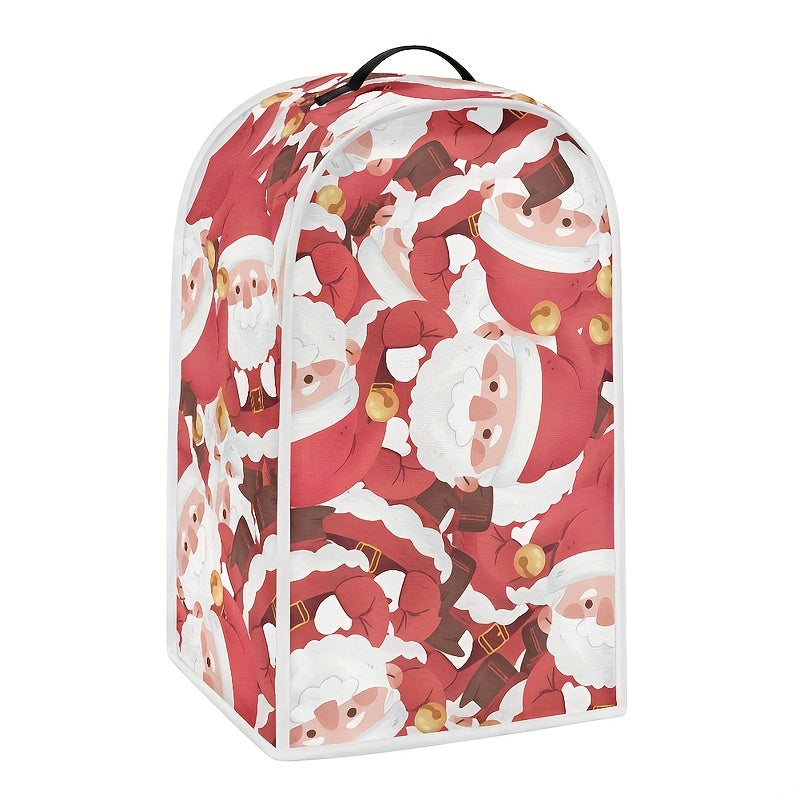 Christmas Themed Universal Blender Dust Cover with Top Handle Protects Kitchen Appliances