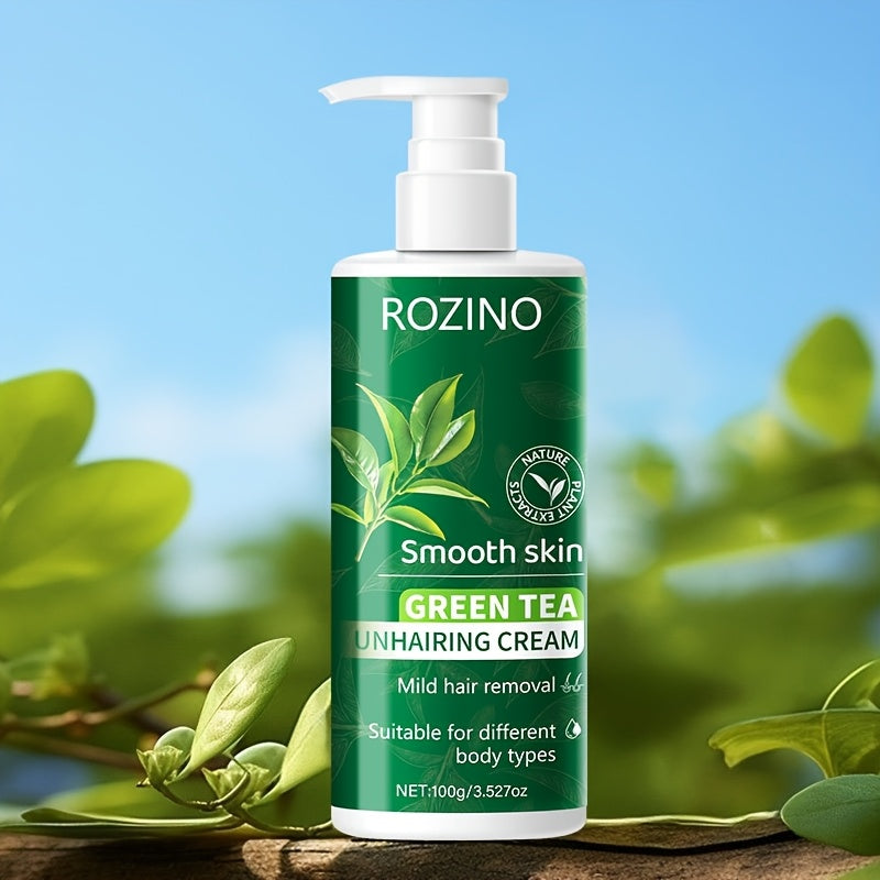 Crema depilatoria de té verde para piel sensible 100g Depilador de acción rápida