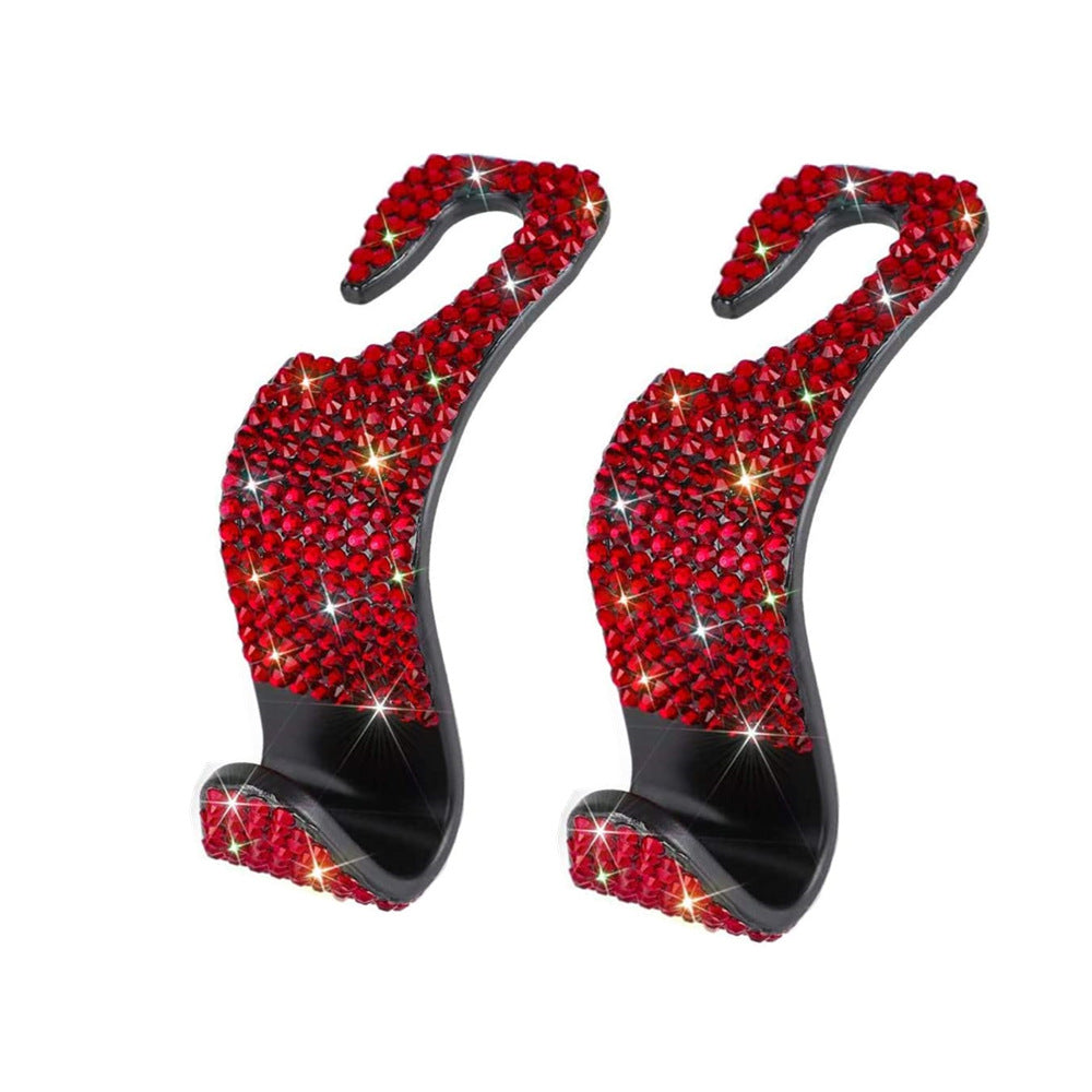 Women Diamond-Studded Car Hook Hidden Storage Seat Organizer