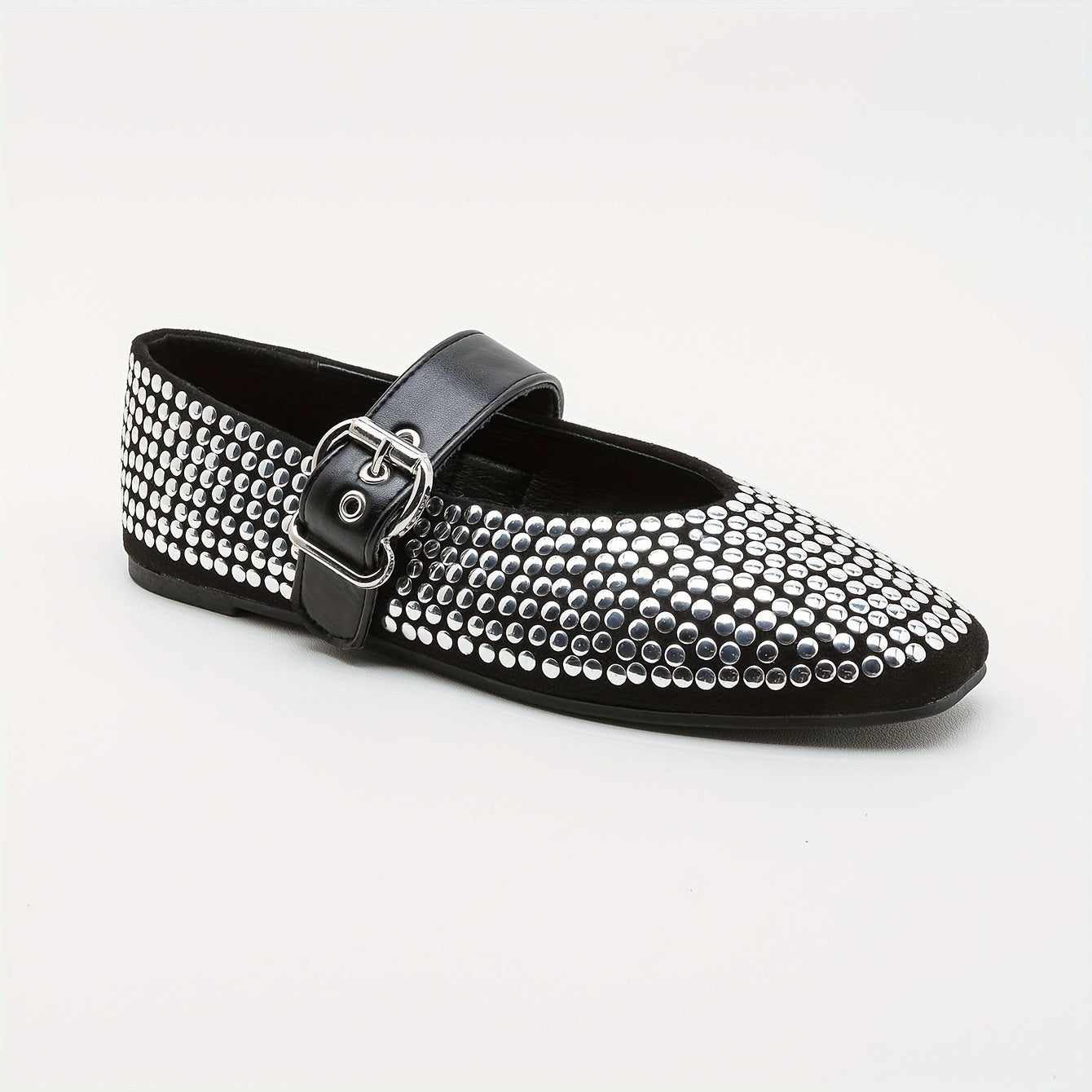 Women's Flats Sequin Square Toe Slip-On Casual and Dress Shoes