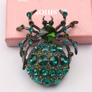 Vintage Rhinestone Spider Brooch Pin for Coats and Accessories