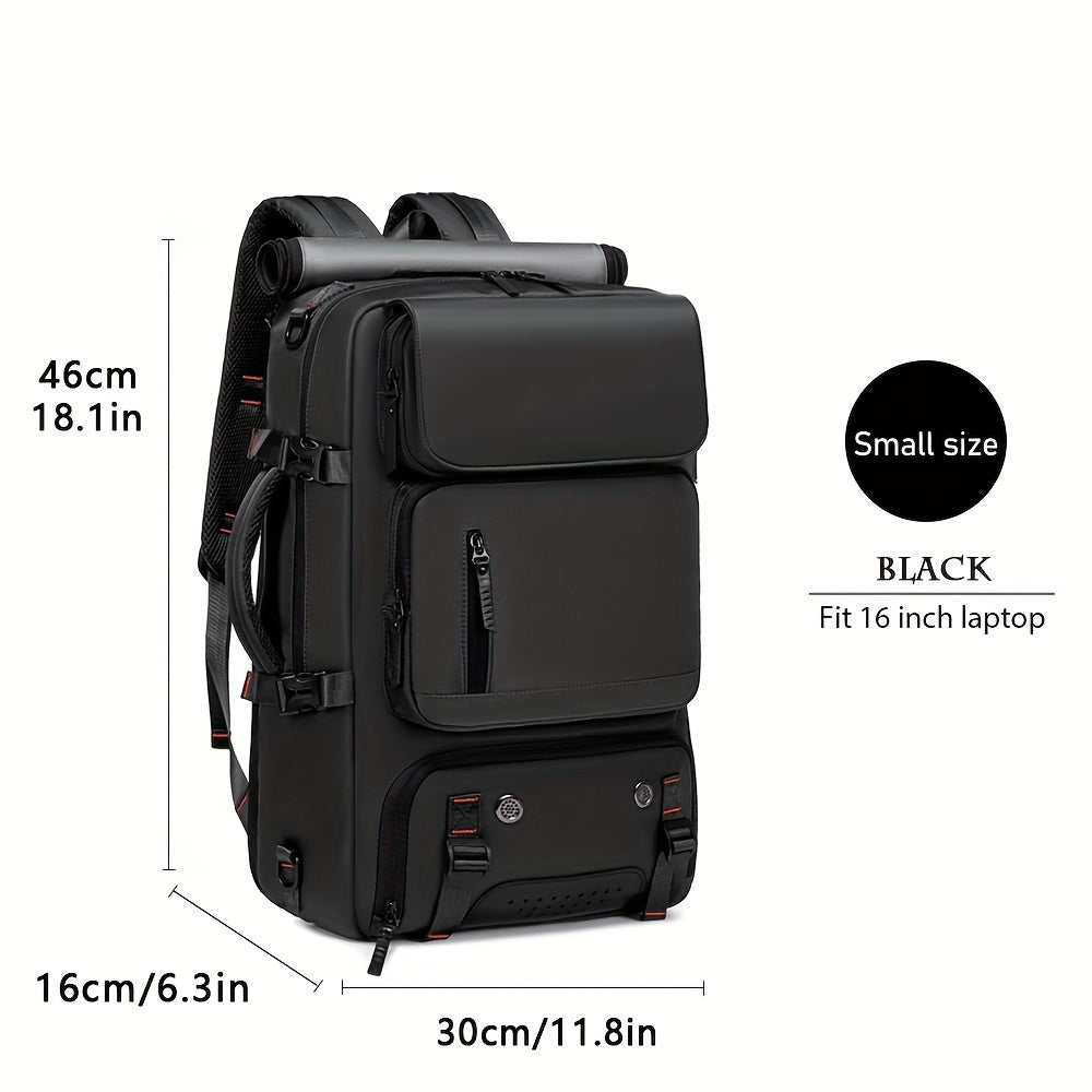 Unisex Water-Resistant Laptop Backpack for Business Travel and Daily Use with USB Charging and Large Capacity