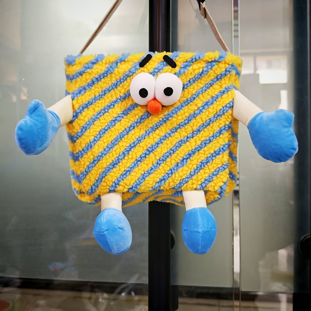 Car Interior Organizer 2-in-1 Trash Can and Tissue Box Polyester Space Saver